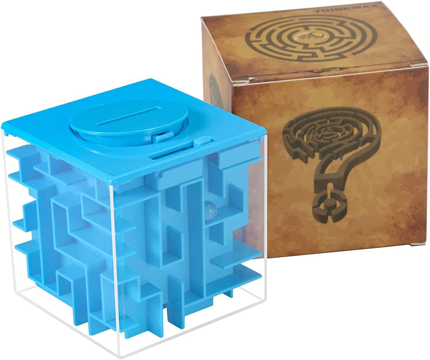 Money Maze Puzzle Box for Kids and Adults, Perfect Money Holder Maze Puzzle Gift Box (Blue)