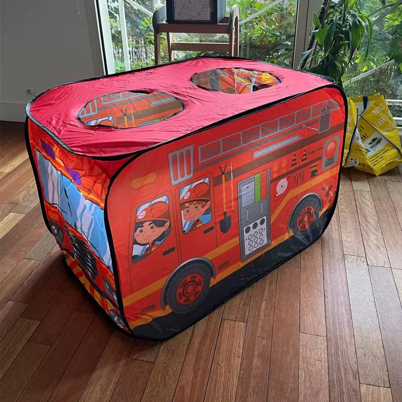 Kids' Ice Cream Car Playhouse Tent - Fun Indoor Folding Ball Pool for Boys and Girls