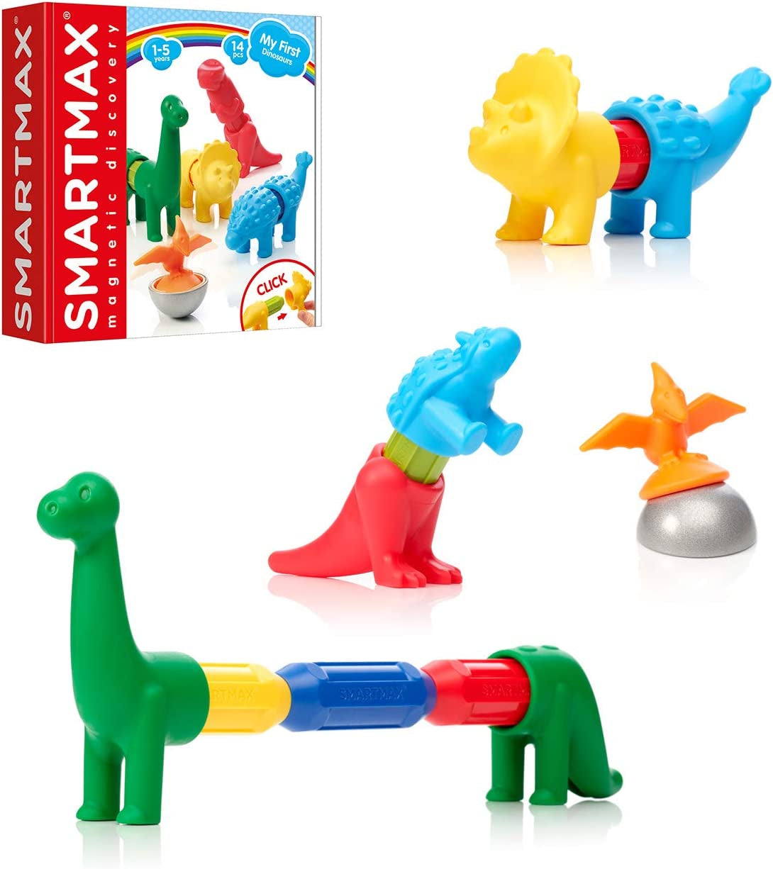 My First Animal Train STEM Magnetic Discovery Play Set with Moving Train and Soft Animals for Ages 1-5