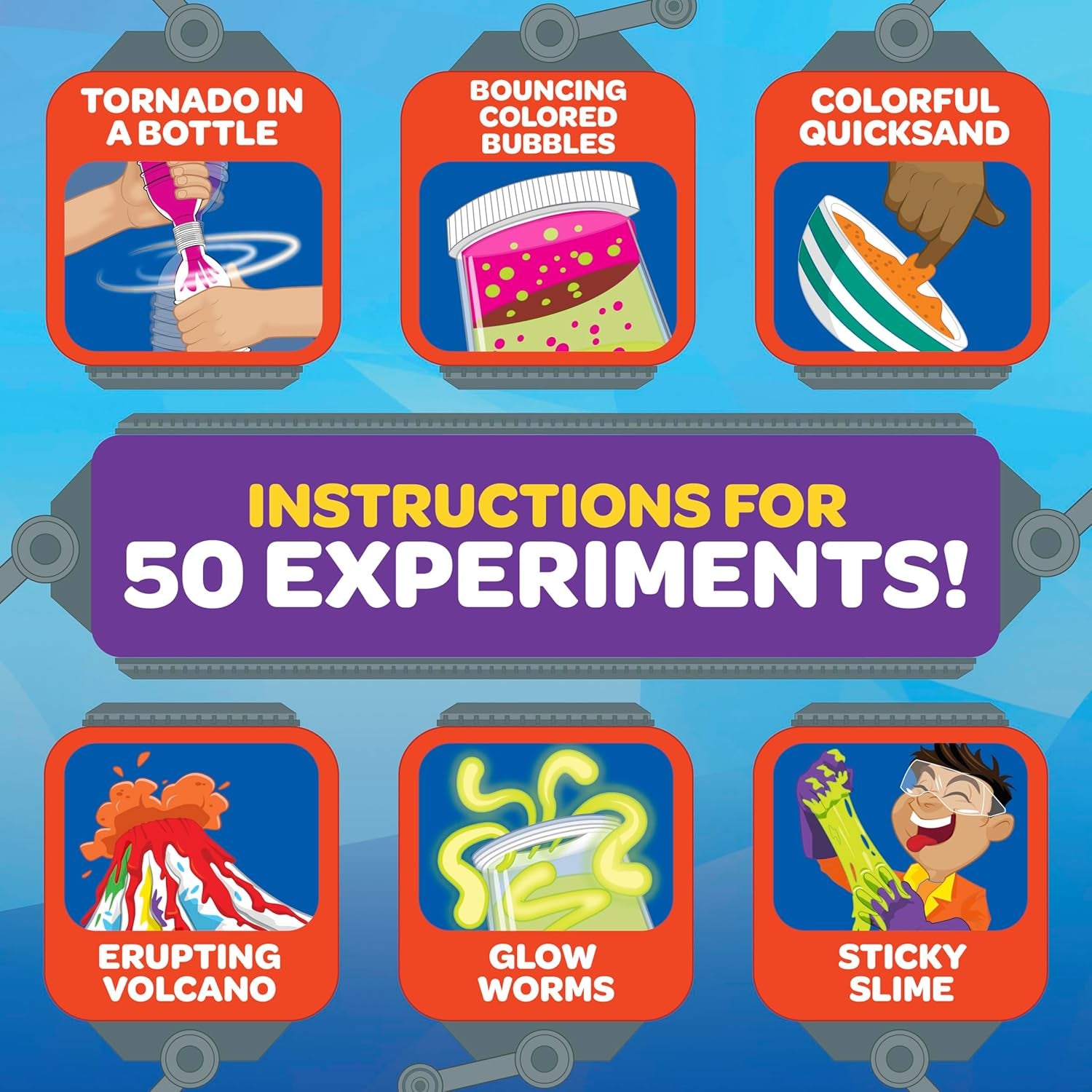 Color Chemistry Set (50 Experiments), Science Kit for Kids, STEM Toy for Kids, Gift for Boys & Girls, Ages 7, 8, 9