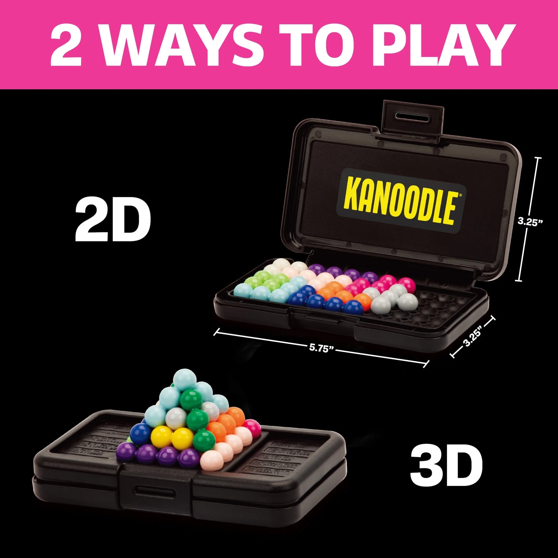 Kanoodle 3D Brain Teaser Puzzle Game, Set of 12, 227 Challenges, Ages 7+