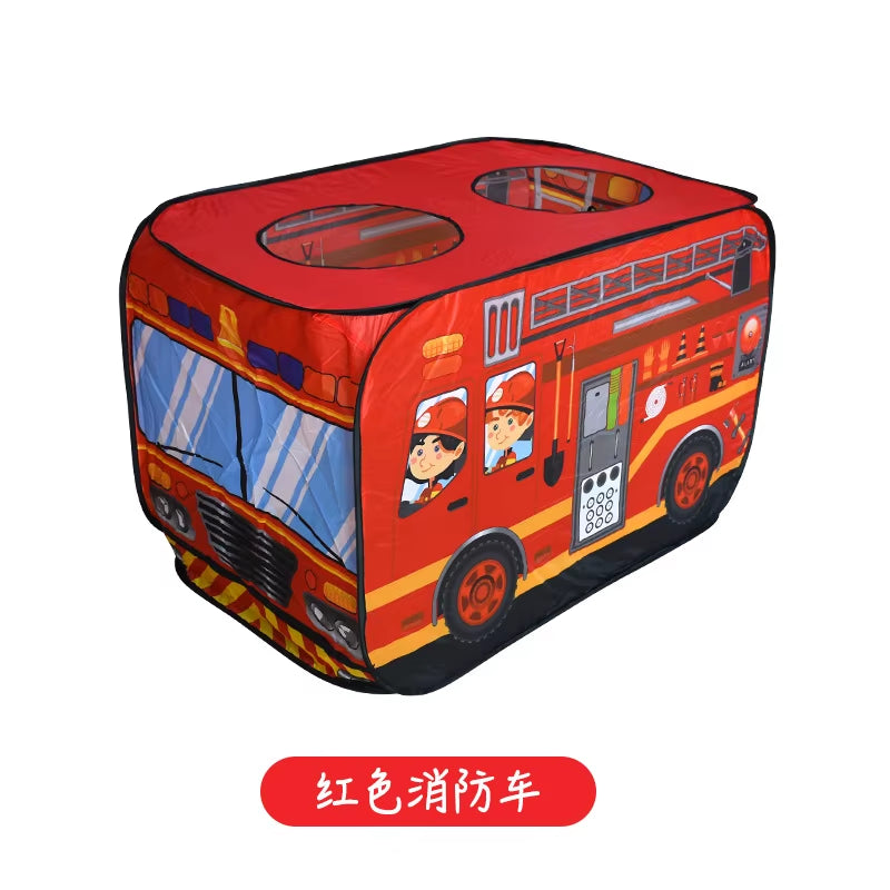 Kids' Ice Cream Car Playhouse Tent - Fun Indoor Folding Ball Pool for Boys and Girls
