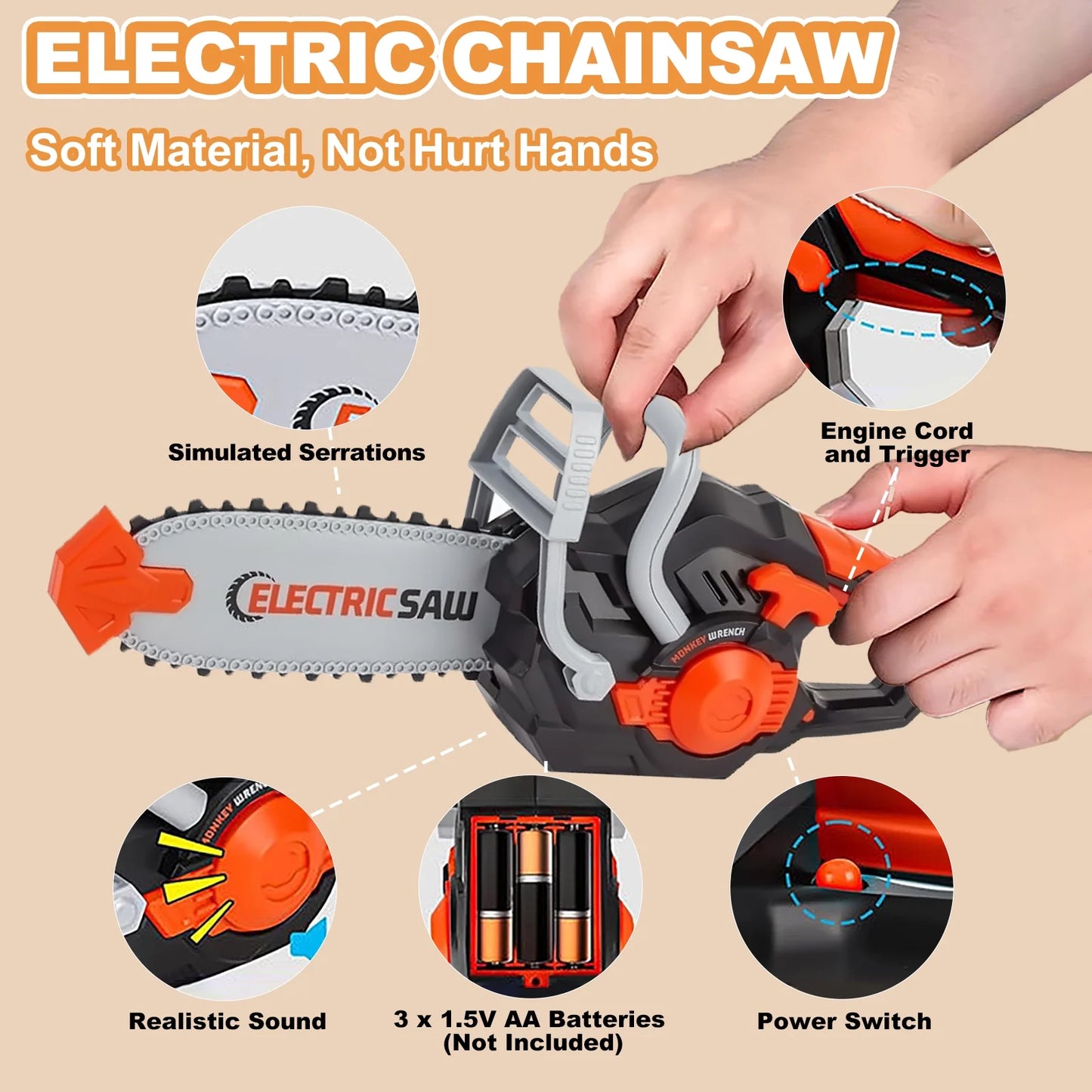 Kids Tool Set Kids Toys 32PCS Pretend Play Toddler Tool Toys with Electronic Toy Drill Set Construction Kits Toys for Christmas Birthday Kids Ages 3-8