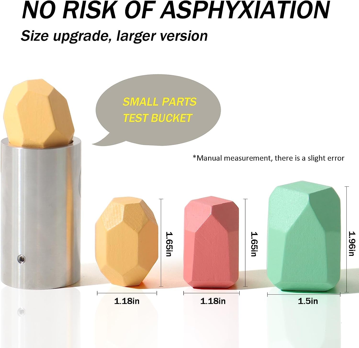 36 PCS Wooden Sorting Stacking Rocks Stones,Sensory Toddler Toys Learning Montessori Toys, Building Blocks Game for Kids 3 4 5 6 Years Boy and Girl Birthday Gifts for Kids