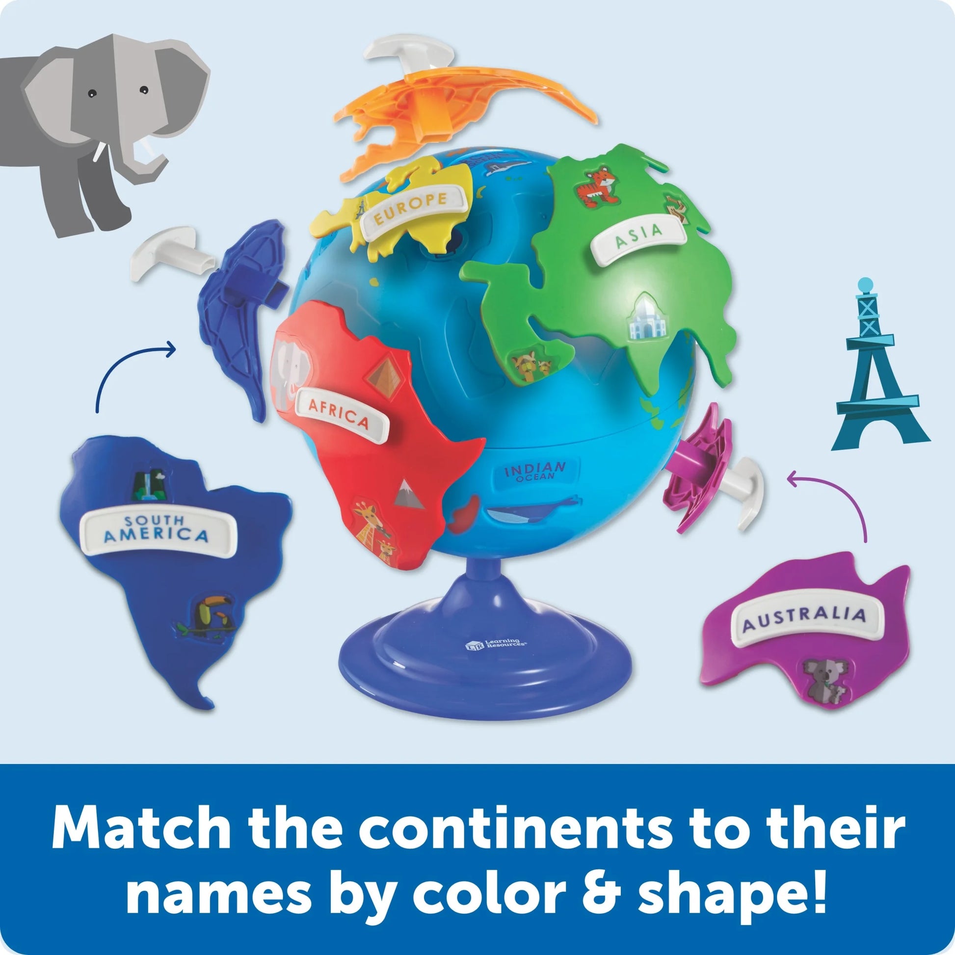 Puzzle Globe 3D Puzzles, Earth Montessori Toys, Preschool Classroom Must Haves, Ages 3+