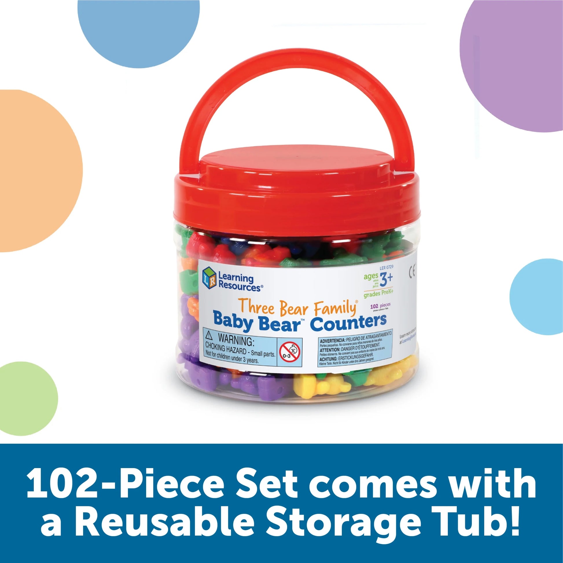 Baby Bear Counters Toddler Toys Montessori, Ages 3+