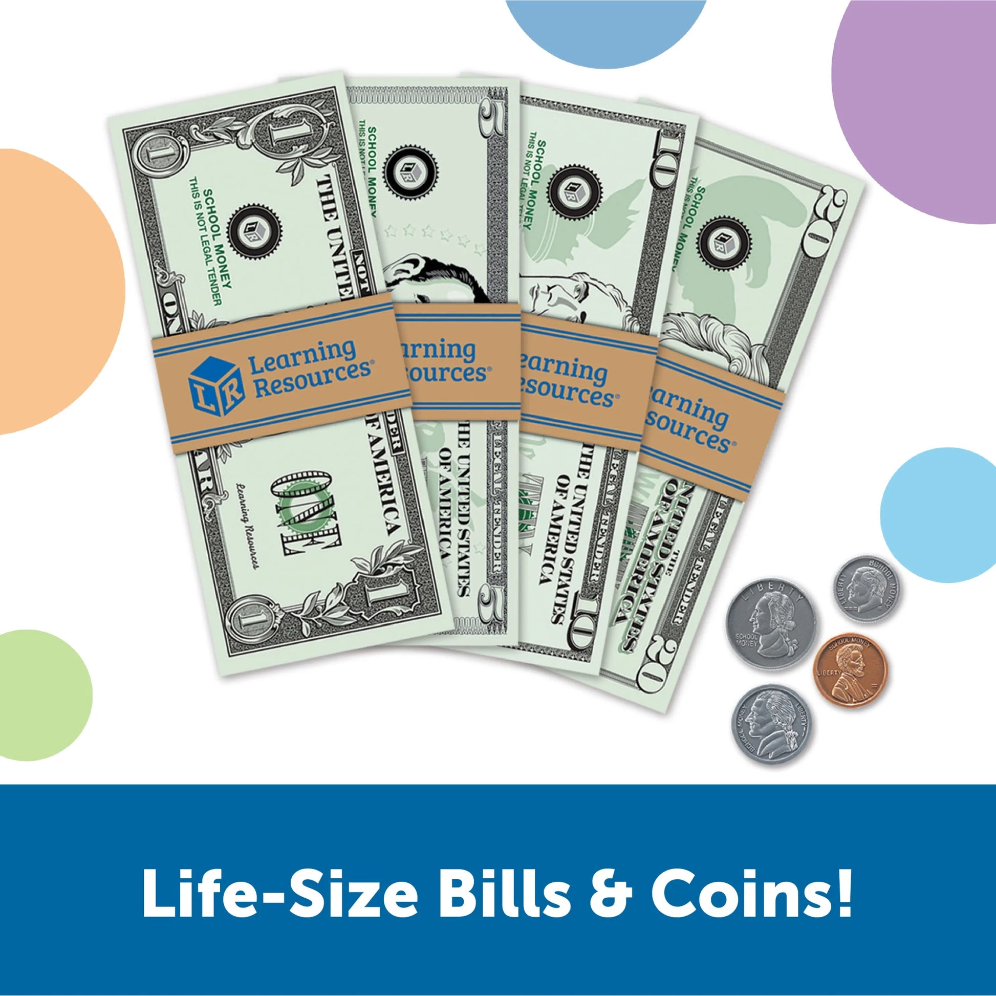 Pretend Money for Kids Banking Play Toys, Ages 3+