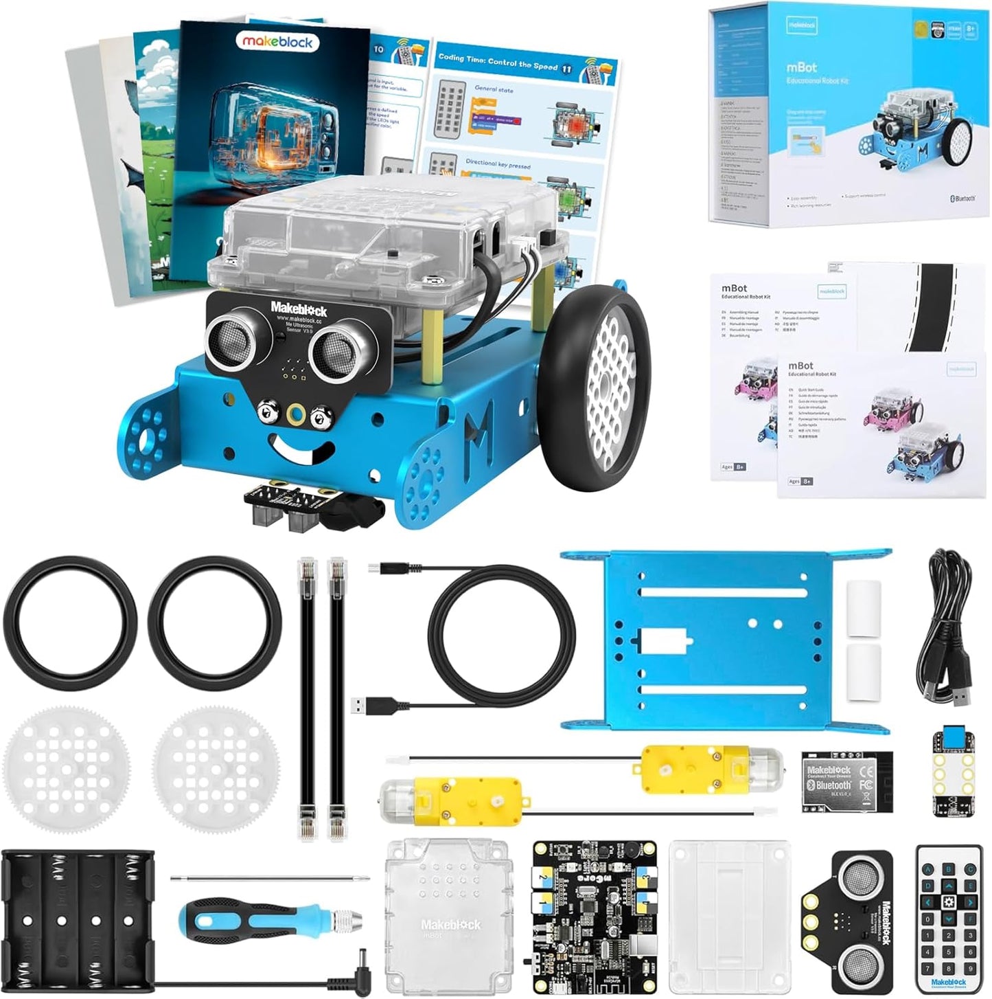 Mbot Robot Kit, Robotics for Kids Ages 8-12 Learn to Code with Scratch & Arduino, STEM Toys Science Kits for Kids Age 8-12 Boys and Girls Age 8+