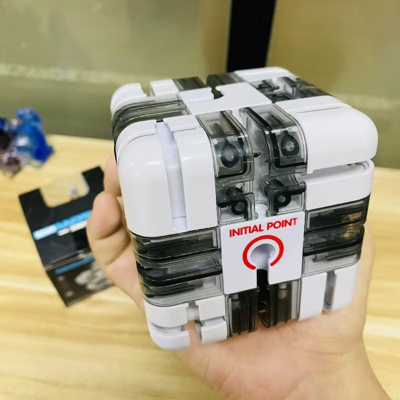 3D Maze Magic Cube Six-Sided Transparent Puzzle Speed Cube Rolling Ball Cubes Maze Toys for Children Stress Reliever Toys