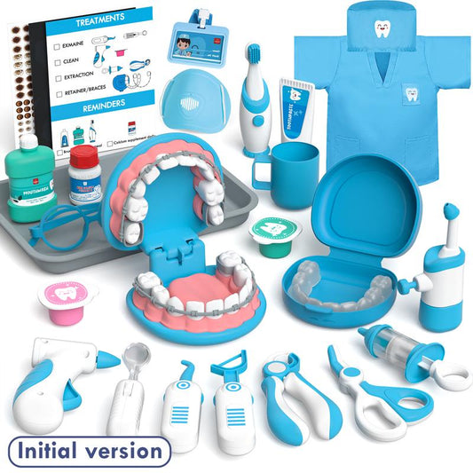 Lehoo Castle Doctor Kit for Kids, 31-Pieces Dentist Playset, Super Smile Dentist Kit, Pretend Doctor Kit, Pretend Play Toy for Kids Ages 3+, Dental Accessory, Education Toy for Kids, Birthday Gift for Boys Girls, Christmas Gifts, Blackfriday
