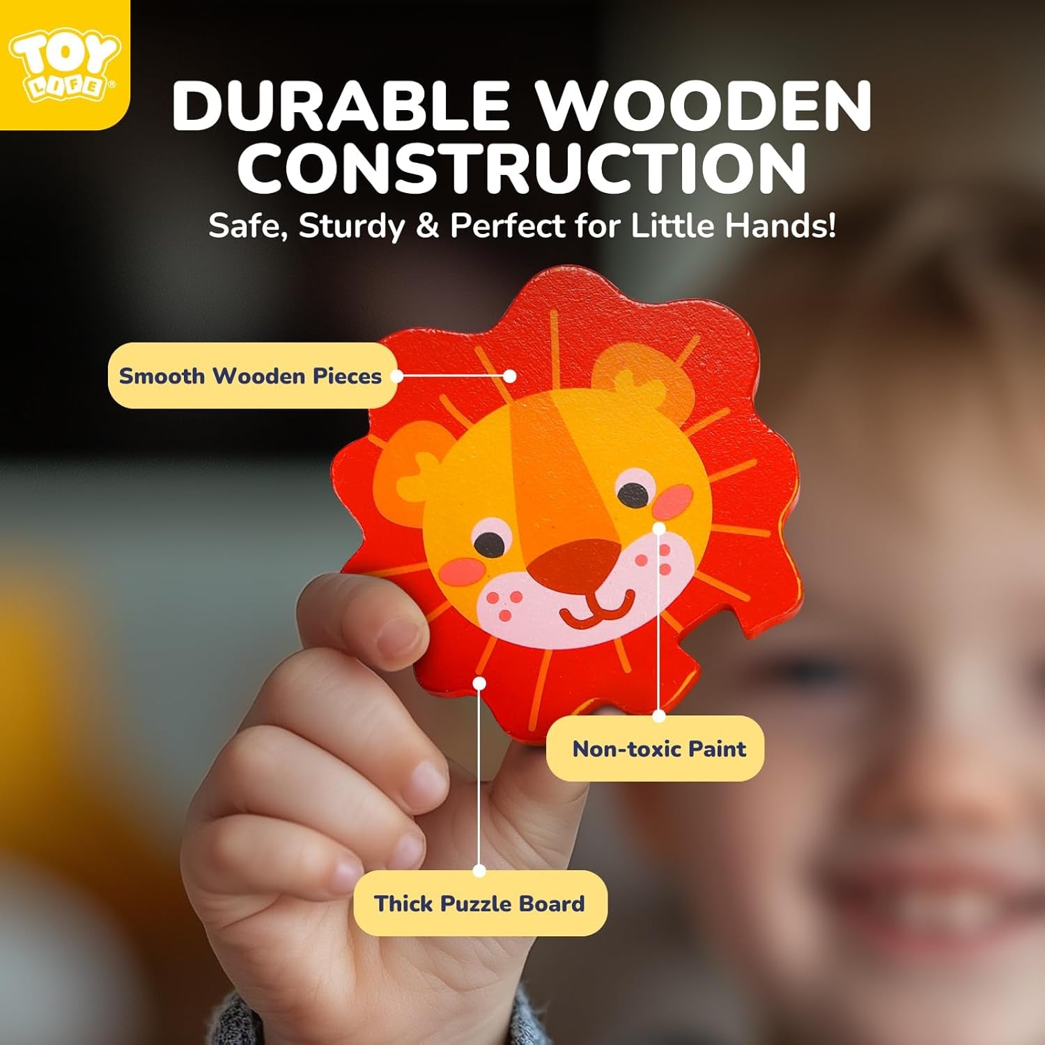 Wooden Puzzles for Toddlers 2-4, Toddler Montessori Toys for 1 2 3 Year Old Boys Girls, Animals Wood Jigsaw Puzzles, Educational Learning Toy Kids Puzzle, Best Gifts for Baby Age 1-3 2-4