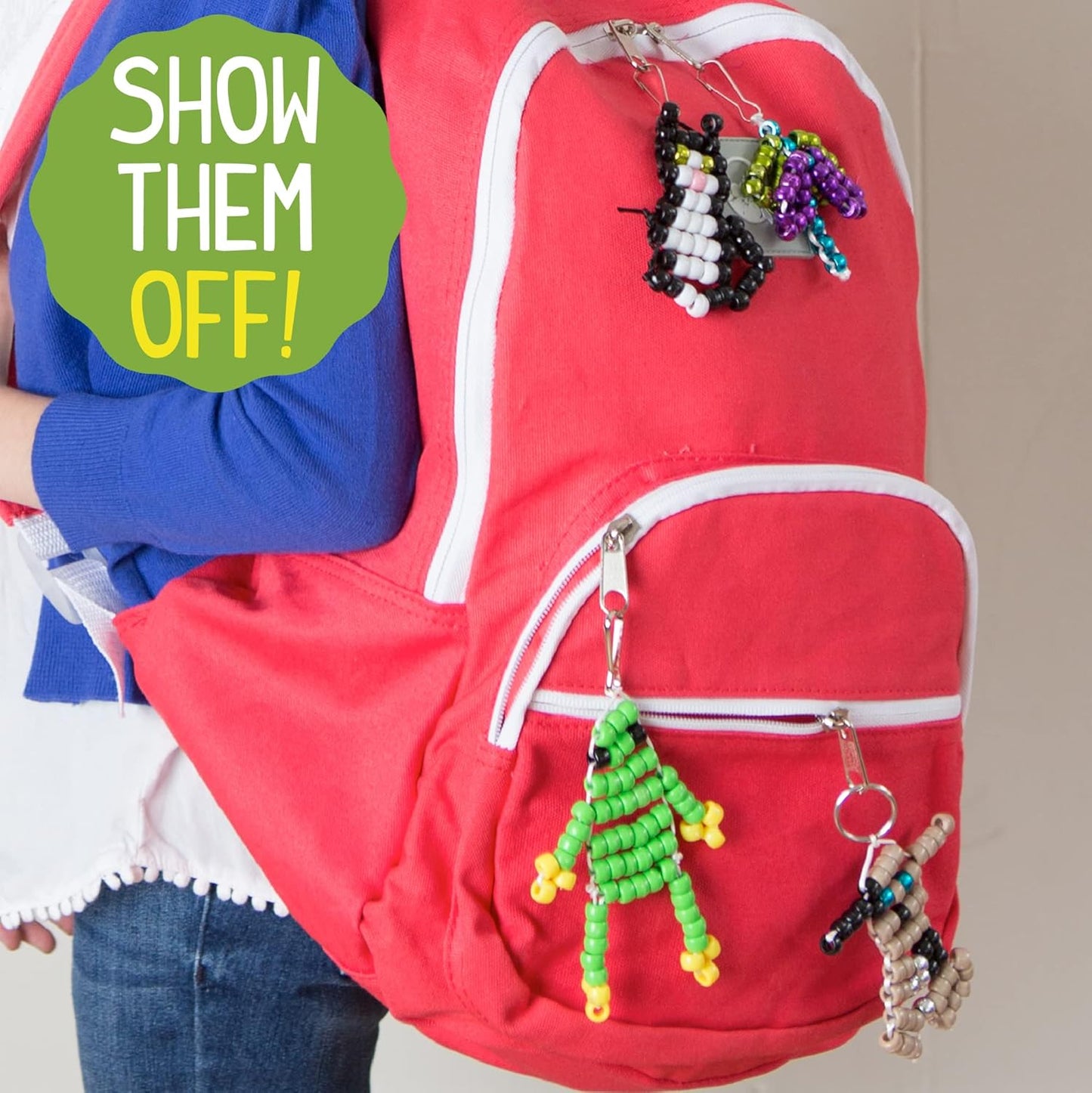 Create Your Own Bead Pets by Horizon Group USA, Includes over 600 Pony Beads, 6 Key Rings, Storage Box & Much More