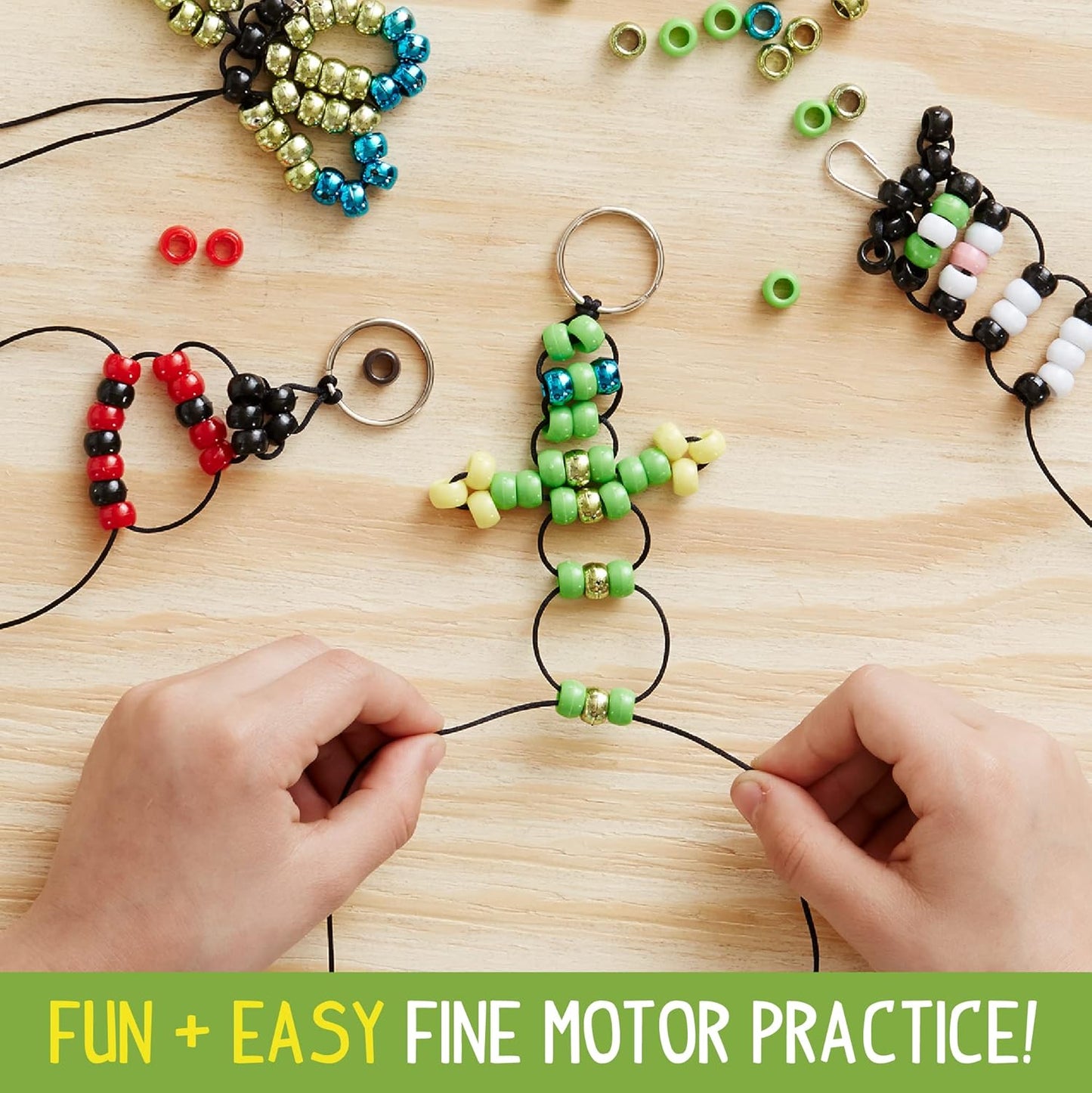 Create Your Own Bead Pets by Horizon Group USA, Includes over 600 Pony Beads, 6 Key Rings, Storage Box & Much More