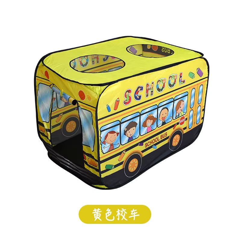 Kids' Ice Cream Car Playhouse Tent - Fun Indoor Folding Ball Pool for Boys and Girls