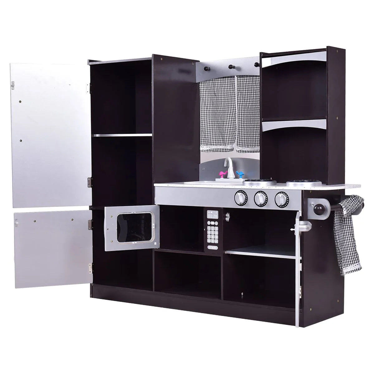 Patiojoy Wooden Kitchen Cooking Toy Chef'S Pretend Play Set for Kids