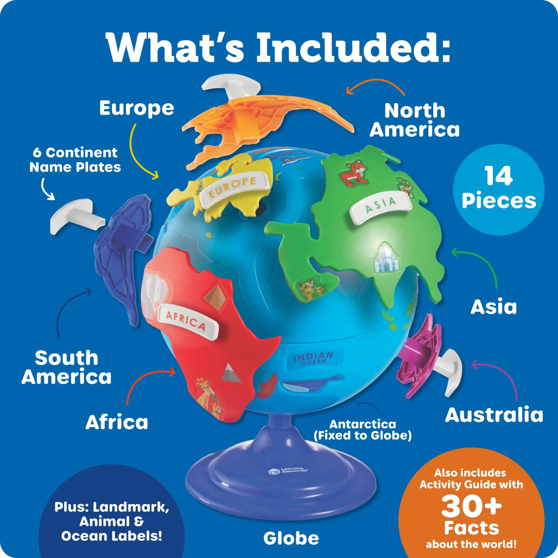 Puzzle Globe 3D Puzzles, Earth Montessori Toys, Preschool Classroom Must Haves, Ages 3+